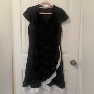 Black and white polka dot dress